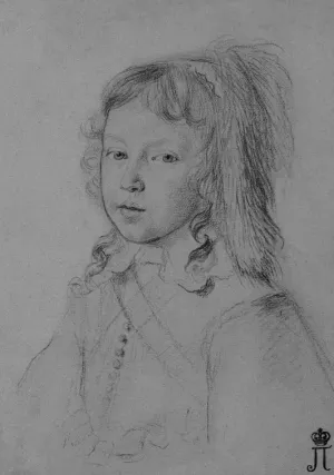 Portrait of Louis XIV as a Child Oil painting by Claude Mellan
