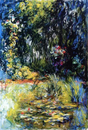 A Corner of the Water Lily Pond by Claude Monet - Oil Painting Reproduction