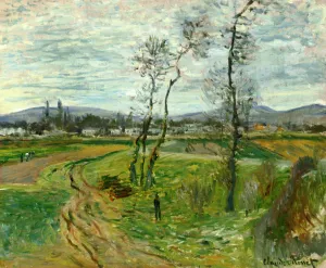 A Field at Gennevilliers by Claude Monet - Oil Painting Reproduction