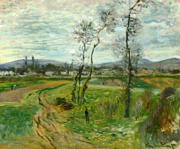 Main Product Photo of A Field at Gennevilliers Painting by Claude Monet