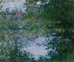 a Travers Les Arbres, ile De La Grande Jatte by Claude Monet Oil Painting