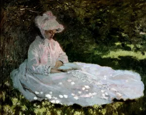 A Woman Reading by Claude Monet - Oil Painting Reproduction