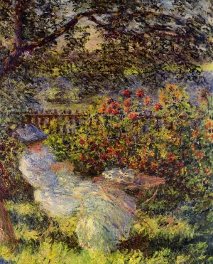 Alice Hoschede in the Garden Oil painting by Claude Monet