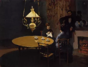 An Interior After Dinner by Claude Monet Oil Painting