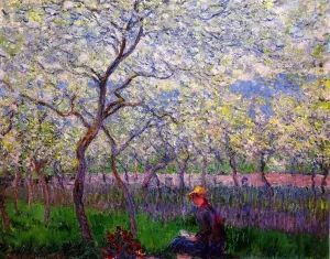 An Orchard in Spring Oil painting by Claude Monet