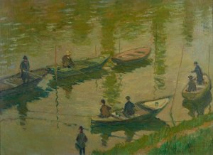Angler auf der Seine bei Poissy Fischer an der Seine bei Poissy by Claude Monet Oil Painting