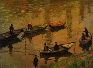 Anglers on the Seine at Poissy painting by Claude Monet