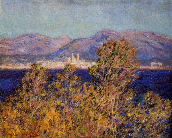 Antibes Seen from the Cape, Mistral Wind by Claude Monet - Hand-Painted Oil Painting Reproduction