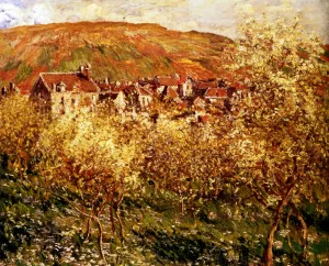 Apple Trees In Blossom by Claude Monet Oil Painting