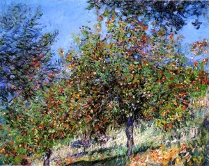 Apple Trees on the Chantemesle Hill painting by Claude Monet