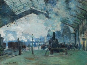 Arrival of the Normandy Train, Gare Saint-Lazare by Claude Monet Oil Painting
