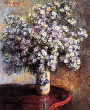 Asters Oil painting by Claude Monet