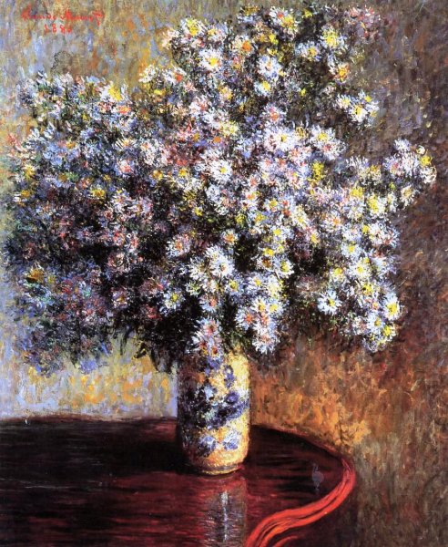 Main Product Photo of Asters Painting by Claude Monet