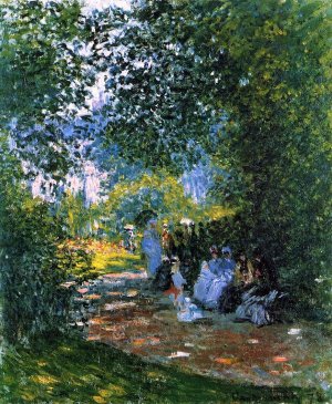 At the Parc Monceau by Claude Monet Oil Painting
