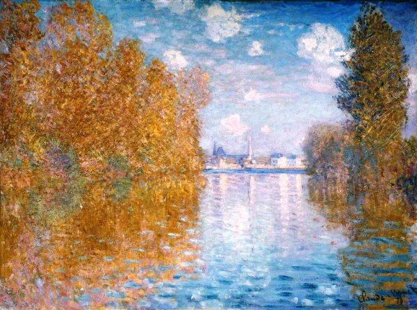 Main Product Photo of Autumn Effect at Argenteuil Painting by Claude Monet