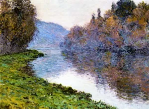 Banks of the Seine at Jenfosse: Clear Weather by Claude Monet Oil Painting