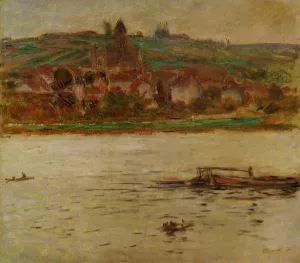 Barge on the Seine at Vertheuil also known as Vetheuil painting by Claude Monet