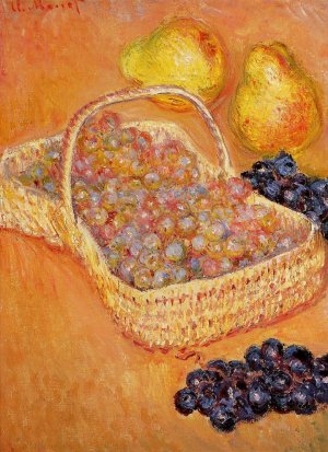 Basket of Grapes, Quinces and Pears by Claude Monet Oil Painting
