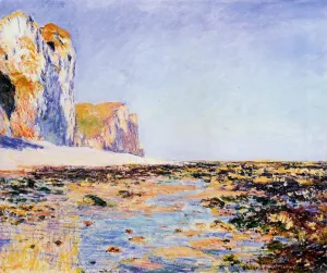 Beach and Cliffs at Pourville, Morning Effect by Claude Monet - Oil Painting Reproduction
