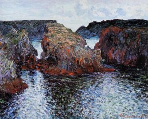 Belle-Ile, Rocks at Port-Goulphar Oil painting by Claude Monet