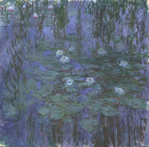 Main Product Photo of Blue Water Lilies  Painting by Claude Monet