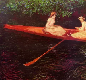 Boating on the River Epte by Claude Monet Oil Painting