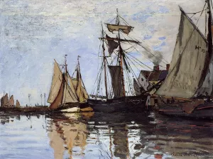 Boats in the Port of Honfleur painting by Claude Monet