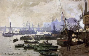 Boats in the Port of London painting by Claude Monet