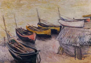 Boats on the Beach by Claude Monet - Oil Painting Reproduction