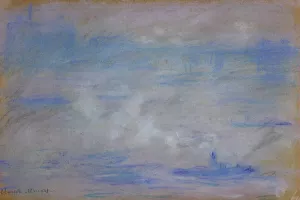 Boats on the Thames, Fog Effect by Claude Monet Oil Painting