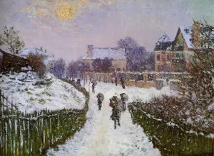 Boulevard St Denis, Argenteuil, Snow Effect by Claude Monet - Oil Painting Reproduction