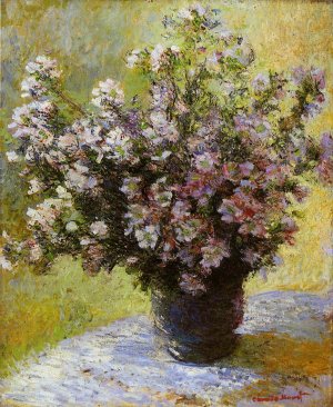 Bouquet of Mallows Oil painting by Claude Monet