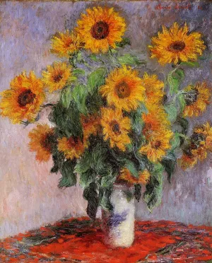 Bouquet of Sunflowers painting by Claude Monet