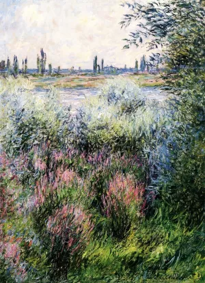 By the Seine, a Corner of the Bank by Claude Monet - Oil Painting Reproduction