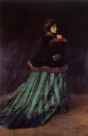 Camille also known as The Woman in a Green Dress by Claude Monet Oil Painting