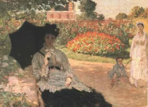 Camille in the Garden with Jean and His Nanny by Claude Monet - Oil Painting Reproduction