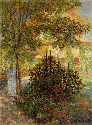 Camille Monet in the Garden at the House in Argenteuil by Claude Monet - Oil Painting Reproduction