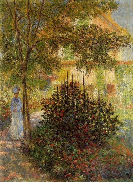 Main Product Photo of Camille Monet in the Garden at the House in Argenteuil Painting by Claude Monet