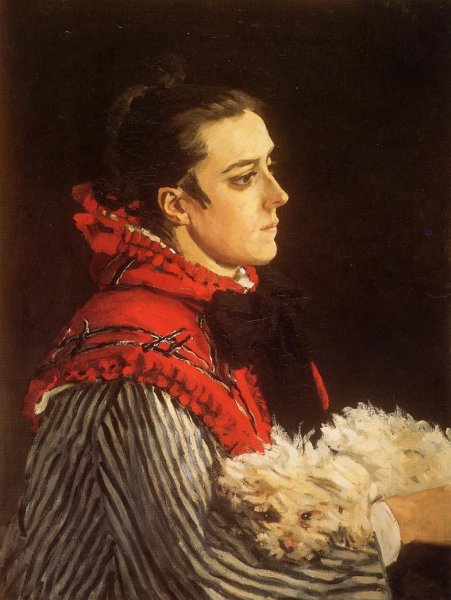 Camille with a Small Dog by Claude Monet - Hand-Painted Oil Painting Reproduction