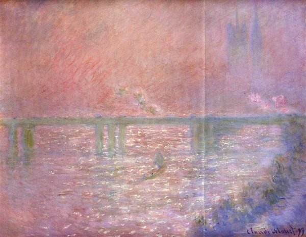 Main Product Photo of Charing Cross Bridge 7 Painting by Claude Monet