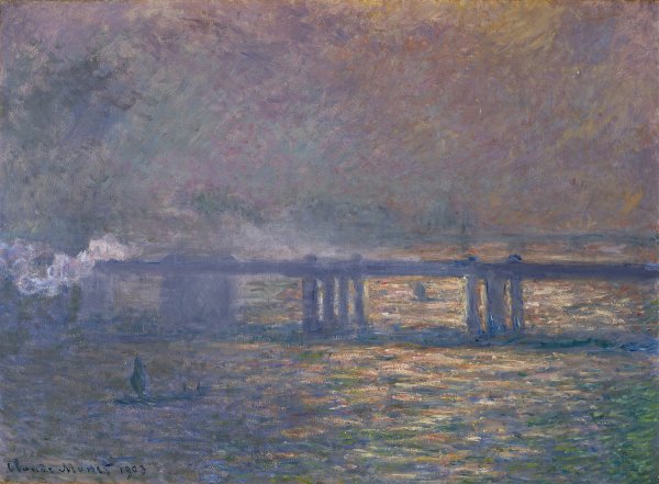 Main Product Photo of Charing Cross Bridge  Painting by Claude Monet