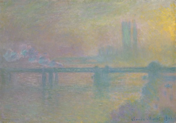 Charing Cross Bridge, London  by Claude Monet - Hand-Painted Oil Painting Reproduction