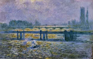 Charing Cross Bridge, Reflections on the Thames painting by Claude Monet