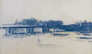 Charing Cross Bridge Study by Claude Monet - Oil Painting Reproduction