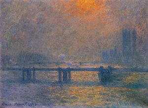 Charing Cross Bridge, The Thames Oil painting by Claude Monet