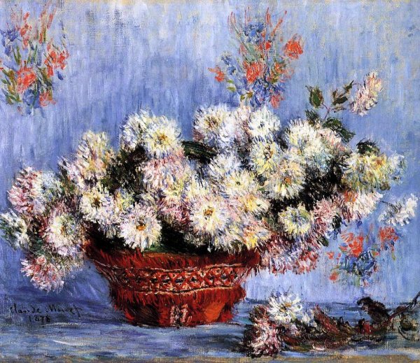 Main Product Photo of Chrysanthemums 4 Painting by Claude Monet