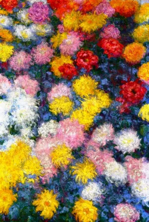 Chrysanthemums painting by Claude Monet