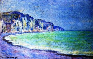 Cliff at Pourville Oil painting by Claude Monet