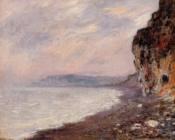 Cliffs at Pourville in the Fog by Claude Monet - Hand-Painted Oil Painting Reproduction