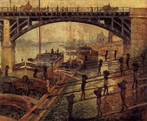Coal Dockers by Claude Monet Oil Painting